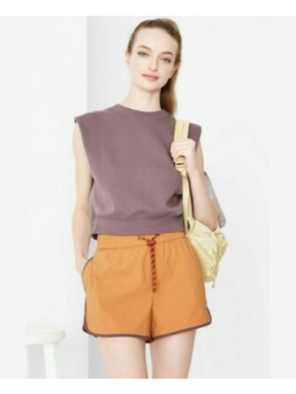 Wild Fable Womens Elastic Waist Drawstring Shorts Set Of 2 Mustard Size L